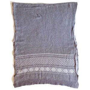 Muji Convertible Scarf Shawl 50x150cm Soft Wool Blend Faire Isle